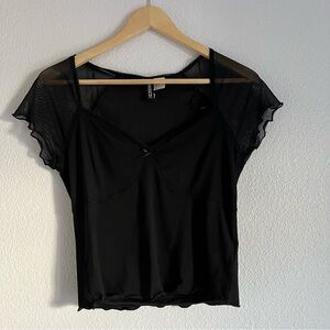 Sheer black h&m top